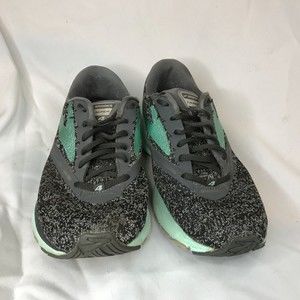 BROOKS LAUNCH 4 ATHLETIC SHOES ANTHRACITE/BEACH GLASS/SILVER SIZE WOMENS 9